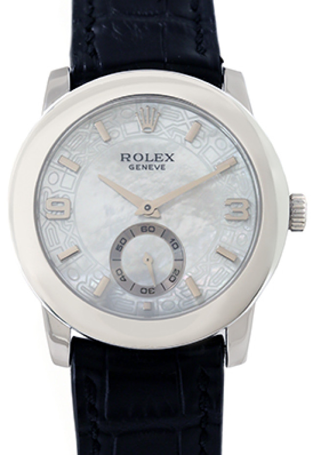 Pre-Owned Rolex Cellini 5240 with White Mother Of Pearl Dial